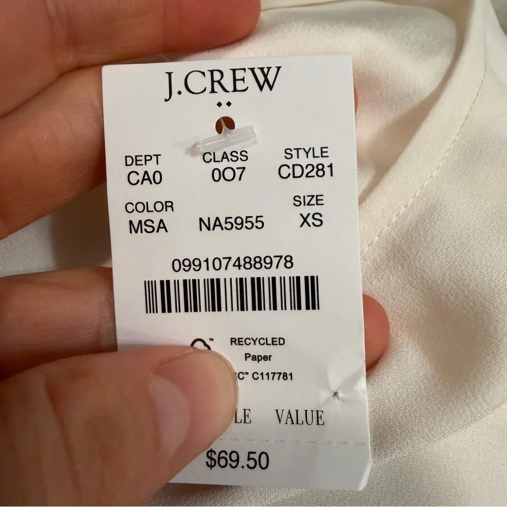 J crew Short-sleeve crepe top